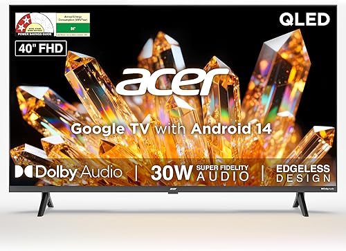 acer 100 cm (40 inches) Ultra V Series Full HD Smart QLED Google TV AR40QDVGU2841BD — 57% Off on Amazon