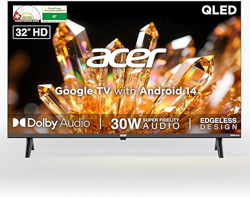 acer 80 cm (32 inches) Ultra V Series HD Ready Smart QLED Google TV AR32QDVGU2841BD — 52% Off on Amazon