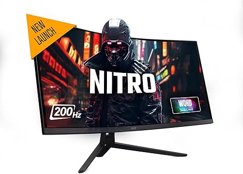 acer Nitro ED343CUR X0 34 Inch UWQHD (3440×1440) 21:9 Curved Gaming Monitor | 200Hz Refresh, 0.5ms Response | AMD FreeSync Premium | HDR10 | RGB Lighting | 2×HDMI 2.0, 2×DP 1.4, Audio Out, Speakers — 17% Off on Amazon