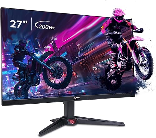 acer Nitro VG270 X1 27 Inch IPS Full HD Backlit LED Gaming Monitor I 0.5 MS Response I 200Hz Refresh Rate I SRGB 99%, HDR 10 I 2xHDMI, 1xDP I Stereo Speakers I AMD FreeSync Premium I Eye Care (Black) — 21% Off on Amazon