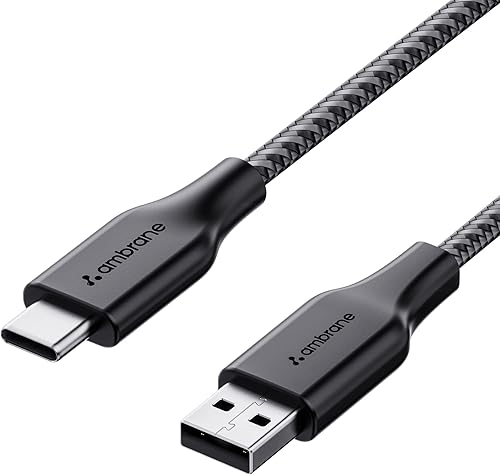 Ambrane Unbreakable 3A Fast Charging 1.5m Braided Type C Cable for Smartphones, Tablets & other Type C devices, 480Mbps Data Sync, Quick Charge 3.0 (RCT15A, Black) — 57% Off on Amazon