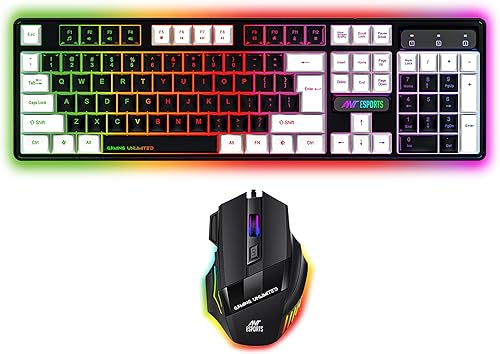 Ant Esports KM1410 Wired Gaming Keyboard and Mouse Combo, RGB LED Backlit, 25 Keys Anti-ghosting Water Resistant Membrane Keyboard, Carbon Black, Upto 3600 DPI RGB Gaming Mouse. — 46% Off on Amazon