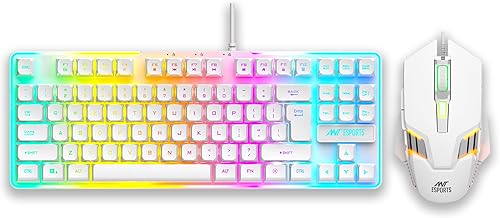 Ant Esports MK710 V2 Membrane TKL Wired Gaming Keyboard Mouse Combo 87 UV Coated Mechanical feel Keys Cool RGB Backlight Keyboard,1200-3600 DPI Aero-Jet RGB Gaming Mouse with Type C Adapter_ Mercury — 67% Off on Amazon