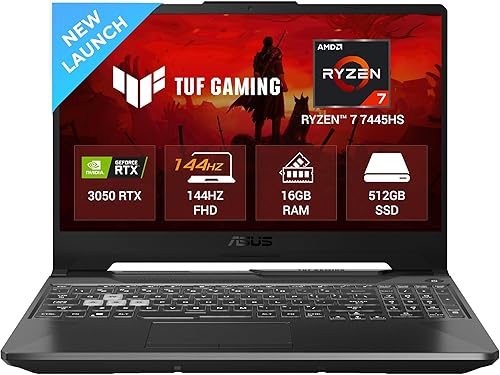 ASUS TUF A15 (2025), AMD Ryzen 7 7445HS,RTX 3050-4GB,75W TGP,16GB DDR5(Upgradeable Upto 64GB) 512GB SSD,FHD,15.6 inch,144Hz,RGB Keyboard,Windows 11,Graphite Black,2.3 Kg FA506NCG-HN199W, Gaming Laptop — 20% Off on Amazon