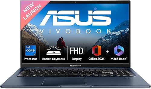 ASUS Vivobook 15,13th Gen,Intel Core i7-13620H(Intel UHD iGPU/16GB RAM/1TB SSD/FHD/15.6 inch/60Hz/Backlit Keyboard/42Whr/Windows 11/M365 Basic (1Year)*/Office Home 2024/Quiet Blue/1.7 Kg)X1502VA-BQ1298WS — 22% Off on Amazon