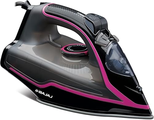Bajaj MX-35N 2000W Steam Iron With Steam Burst | Anti-Drip And Anti-Scale Technology | Vertical And Horizontal Ironing | Non-Stick Coated Soleplate | 2 Yr Warranty 【Black And Pink】 — 41% Off on Amazon