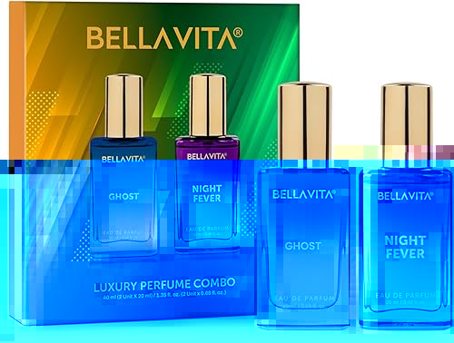 BELLAVITA Ghost & Night Fever | Long Lasting 2x20ml EDP Perfume for Man and Woman | with Bergamot, Cedarwood | Premium Unisex Fragrance for Men and Women — 75% Off on Amazon