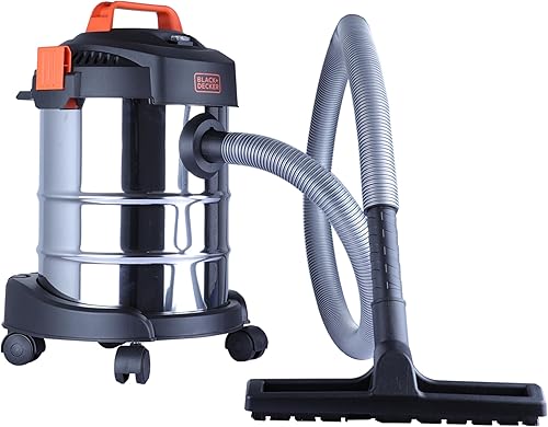 BLACK+DECKER BDWDS12-IN Corded WET & DRY Vacuum Cleaner For Home,1000 Watts,18.5 kPA Suction Power,12L Tank Capacity, 5m CABLE, Blower Function,Sponge Filter, For Home Use, Stainless Steel Body,Silver — 61% Off on Amazon