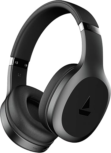 Boat 2025 Launch Rockerz 412, 60H Battery, 40Mm Drivers, 40Ms Low Latency, ENx Tech, Stream Ad Free Music via App Support, Bluetooth Headphones, Wireless Over Ear Headphone with Mic (Active Black) — 60% Off on Amazon