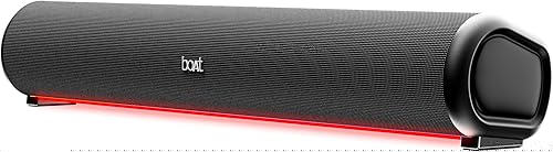 boAt Aavante Bar 950 Bluetooth Soundbar w/ 40W Signature Sound,RGB,Dual Passive Radiators, Up to 7 hrs Playback, Free Music Streaming on JioSaavn, Bluetooth Sound Bar, Soundbar Speaker (Premium Black) — 75% Off on Amazon