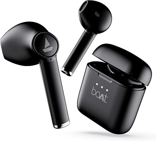 Boat Airdopes 131/8 with 60 Hrs Playback, ASAP Charge Truly Wireless Bluetooth in Ear Earbuds with Mic (Active Black) — 72% Off on Amazon