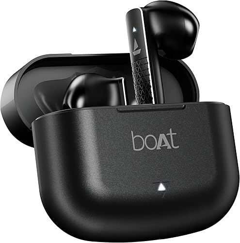 Boat Airdopes 91 Prime, 45HRS Battery, 13mm Drivers, Metallic Finish, Low Latency,ENx Tech, Fast Charge, v5.3 Bluetooth TWS in Ear Earbuds Wireless Earphones with mic (Midnight Black) — 82% Off on Amazon
