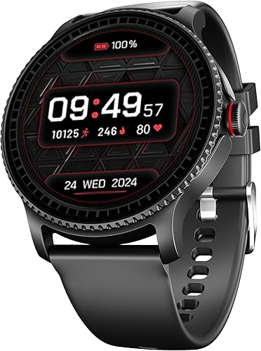 Boat Lunar Discovery w/ 1.39 inch (3.5 cm) HD Display, Turn-by-Turn Navigation, DIY Watch Face Studio, Bluetooth Calling, Emergency SOS, QR Tray, Smart Watch for Men & Women(Active Black) — 85% Off on Amazon