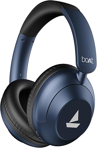 Boat Rockerz 650 Pro, Touch/Swipe Controls, Dolby Audio, 80Hrs Battery, 2Mics ENx, Fast Charge, App Support, Dual Pair, Bluetooth Over Ear Headphones with Mic(Starry Night) — 67% Off on Amazon