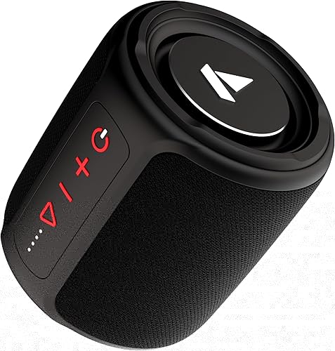 Boat Stone 352/358 Bluetooth Speaker with 10W RMS Stereo Sound, IPX7 Water Resistance, TWS Feature, Up to 12H Total Playtime, Multi-Compatibility Modes, Free Music Streaming on JioSaavn(Raging Black) — 57% Off on Amazon