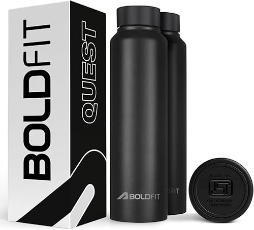 Boldfit Water Bottles Stainless Steel Water Bottle 1 Litre Steel Water Bottles for School, Office, Home, Gym 1 Litre Water Bottle for Men Leakproof, Rust Free Steel Bottle — 72% Off on Amazon