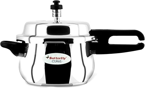 Butterfly Curve 3 Litres Pressure Cooker | Outer Lid | Stainless Steel | Induction & Gas Stove Compatible | ISI Certified | 5 Years Manufacturer’s Warranty | Silver — 58% Off on Amazon