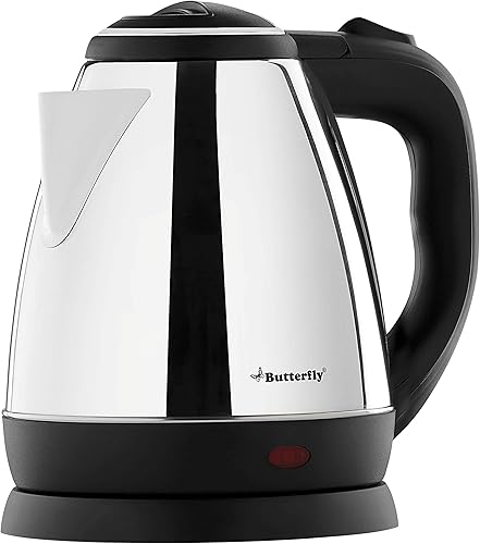 Butterfly EKN 1.5 Litre Stainless Steel Electric Kettle | 1500 W | 360� Swivel Power Base | Auto Shut Off | For Hot Water, Tea, Coffee, Noodles | Dry Boil Protection | — 54% Off on Amazon