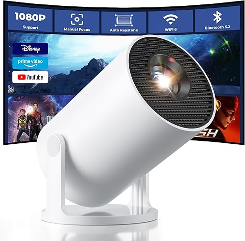 CLOKOWE Mini Projector with WiFi and Bluetooth - Built-in Apps, Smart Portable Projector with 180° Rotation, Auto Keystone, Support 1080P, Compatible with HDMI/USB/TV Stick/Smartphone/Laptop — 36% Off on Amazon