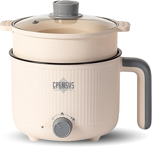 CPENSUS Mini multipurpose electric kettle with steamer 1.2 Liters inner pot Non-stick hotpot cooker for cooking hot water rice idli momos tea 600W Portable Travel — 47% Off on Amazon