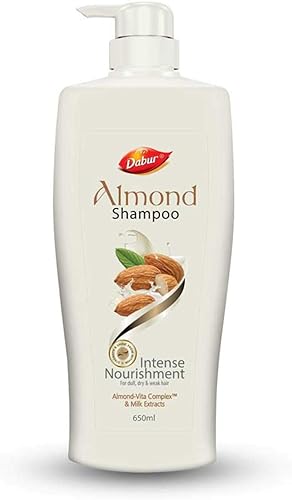 Dabur Almond Shampoo - 650 ml | For Nourished & Smooth Hair | Intense Nourishment | Helps in Hair Strenghtening | With Almond-Vita Complex & Milk Extracts — 65% Off on Amazon