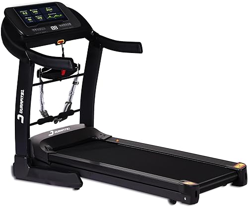 Durafit91 Vigor Pro Multifunction 6 HP Peak BLDC Hydraulic Foldable Treadmill | 25 Level Auto Incline |18 Km/HrMax Speed | Max User Weight 150 Kg | Bluetooth Speaker | Wynd app |Home use — 59% Off on Amazon