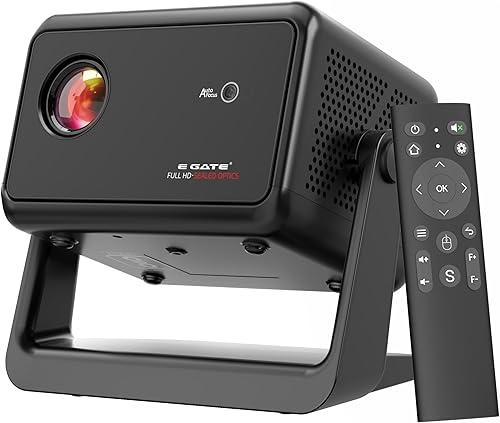 E Gate Duster 5X | 100% Dust Proof | 5X Brighter | Fully Automatic Native 1080p Projector 4k Ultra HD | 500 ISO | Android 13, Live TV, Netflix, Prime | ScreenMirror | HDMI-ARC-WiFi6 | EGATE — 43% Off on Amazon
