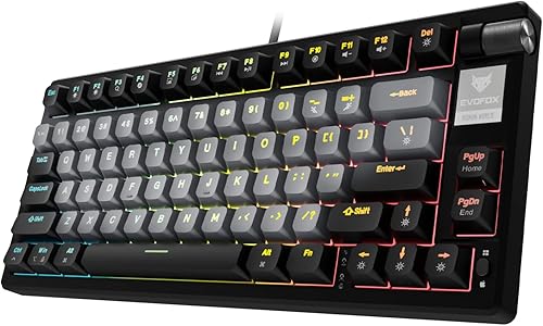 EvoFox Ronin Wired Mechanical Gaming Keyboard | 9 Layer Gasket Sound Dampening Design, Outemu Red Silent Switches, Hot Swappable, Per-Key RGB, nKey Rollover, Volume Knob | Windows Software (Black) — 30% Off on Amazon
