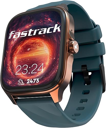 Fastrack Astor FS1 Pro Smart Watch, 1.97 inch AMOLED Display, Bluetooth Calling, 100+ Sports Modes, SpO2 & Heart Rate Monitoring, Women’s Health, IP68, Up to 5 Days Battery, Functional Crown (Teal) — 50% Off on Amazon