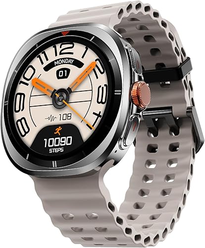 Fire-Boltt Axiom Round Smart Watch 1.43″ Super AMOLED Display with Always‑On Mode, Bluetooth Calling, Rotating Crown, SPO₂ & Heart Rate Monitor, IP67 Waterproof Silicone Smartwatch for Men - White — 89% Off on Amazon