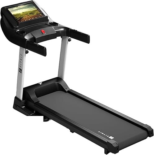 Fitkit by Cult FT100 Smart Incline Motorised Treadmill | 4.5 HP BLDC Motor | 110kg Capacity | 15-Level Auto Incline & 12 km/hr Speed | Foldable & Easy-Move Wheels | Ideal for Home Use — 56% Off on Amazon