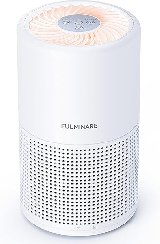 FULMINARE Air Purifiers for Bedroom, FULMINARE H13 True HEPA Air Filter, Quiet Air Cleaner With Night Light,Portable Small Air Purifier for Home, Office,Pet — 47% Off on Amazon