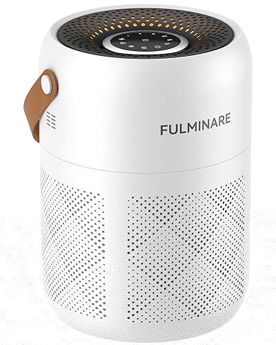 FULMINARE Air Purifiers for Bedroom, HEPA Air Purifiers for Home, Office, Portable Air Filters with Air Quality Monitoring, 3 Speed, Quiet Air Cleaner for Pet Dander, Smoke — 47% Off on Amazon