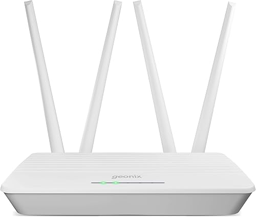 GEONIX Wireless Single_Band Router 4G Mobile Sim Based Router with 4 Antenna, Plug and Play, Wide Coverage Range, Wi Fi Range Upto 150 Meteres, Hassle Free Installation with Ethernet Port (White) — 64% Off on Amazon