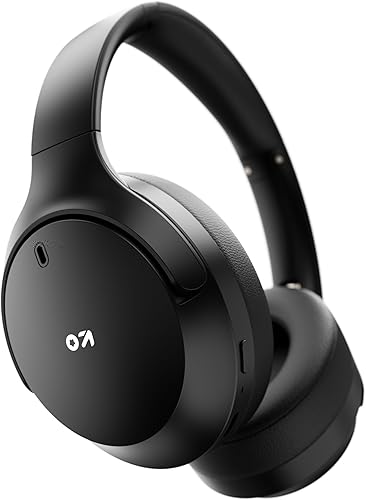 GOBOULT Q Over Ear Bluetooth Headphones with 70H Playtime, 40mm Bass Drivers, Zen™ ENC Mic, Type-C Fast Charging, 4 EQ Modes, Made in India, IPX5 Headphones Wireless with mic (Jet Black) — 75% Off on Amazon