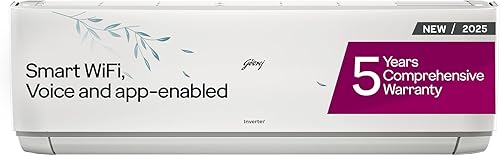 Godrej 1.5 Ton 3 Star, Wi-Fi, 5 Year Comprehensive Warranty, 5-In-1 Convertible Cooling Inverter Split AC (Copper, Model, Heavy Duty Cooling at 52 °C, AC 1.5T EI 18A3T PYA IVBL IOT, White) — 32% Off on Amazon