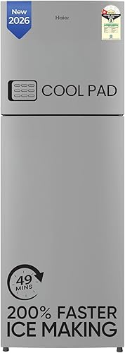 Haier 240L 1 Star Frost Free Top Mount Double Door Refrigerator|Cool Pad|200% Faster Ice Making in 49 Minutes (HEF-251EGSA-P, Moon Silver) — 34% Off on Amazon