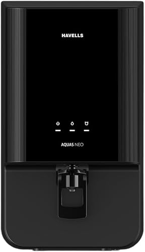 Havells Aquas Neo Water Purifier, RO + UF Purification, Vital Magnesium Enriched, 7-stages, 7L Storage, Ideal for Borewell, Tanker & Municipal Water, Significant water savings, BIS Approved, Black — 59% Off on Amazon