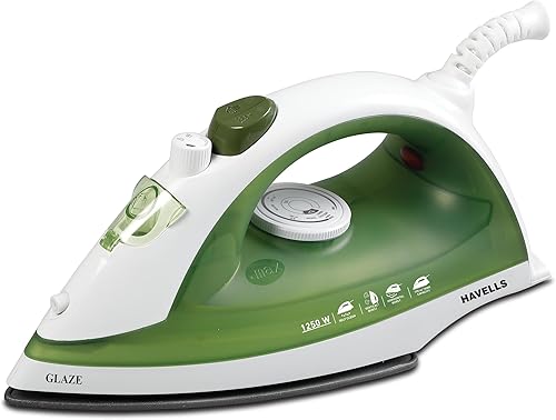 Havells Glaze 1250 Watts Steam Iron with Self Cleaning Function|Vertical & Horizontal Ironing|170 ml Tank for Longer Ironing|High Steaming Rate Upto 12 gm/min|2 Years Door Step Warranty by Havells — 32% Off on Amazon