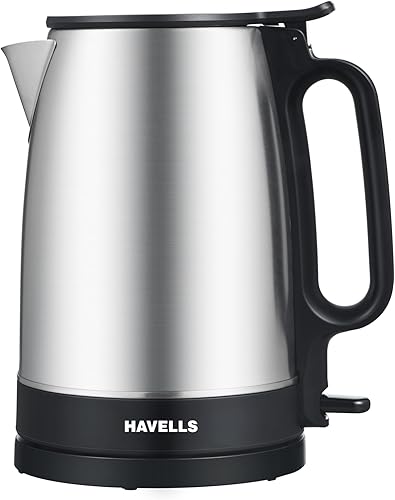Havells Vesta Electric Kettle| Large 1.7L| 2000 Watts| 360° Cordless Control| Wide Mouth for Easy Use|Triple Safety Protection | Premium SS Body| 1Yr Door Step Warranty by Havells — 47% Off on Amazon