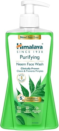 Himalaya Purifying Neem Face Wash|Clears and Prevents Pimples & Acne|Made with 5 parts of Neem|New & Best Ever clinically Proven formula|Gently Cleanses|For men and women|400 ml — 44% Off on Amazon