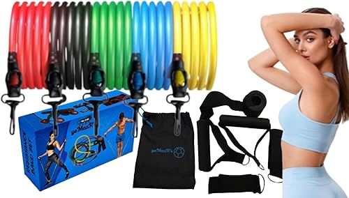 Home Exercise Equipment Resistance Bands Set for Men and Women-Comprehensive Workout Kit with Stretching Bands Gym Accessories Fitness Tube Ideal for Toning Strengthening, Flexibility at Home — 52% Off on Amazon