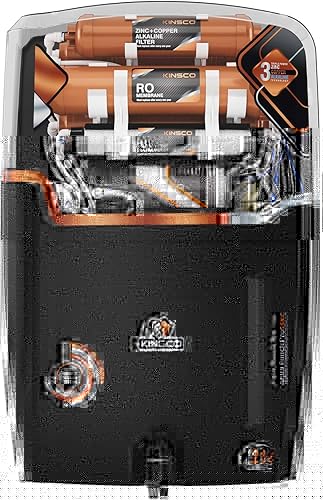Kinsco Aqua Punch Pro Max 21 L with ISI Mark Ro+Uv+Uf+Tds Adjuster 21 L RO + UV + UF + TDS + ALK + Copper Water Purifier (Black) — 77% Off on Amazon