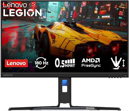 Lenovo Legion R24e | 24 inch (60.9cm) FHD 180Hz Gaming Monitor | 0.5ms, AMD FreeSync, 99% sRGB, 1xHDMI 2.1 TMDS, 1xDP 1.4| Tilt, Swivel, Pivot, Height Adjust | Black | 67CCGAC4IN — 28% Off on Amazon