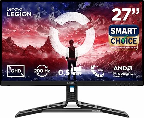 Lenovo Legion {Smartchoice} R27qe Gen 2 | 27 inch (68.58cm) QHD IPS 200Hz Gaming Monitor | 0.5ms, AMD FreeSync, 99%sRGB, 2xHDMI 2.1, TMDS, 1xDP 1.4| Tilt, Swivel, Pivot, Height Adjust | Black | 68C7GAC3IN — 17% Off on Amazon