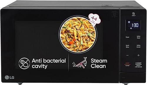 LG 30 L Solo Microwave Oven (MS3032BK, Black, 44 Auto Cook Menu, Steam Clean, Anti-bacterial cavity) — 20% Off on Amazon