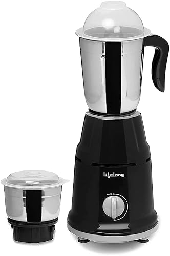 Lifelong Mixer Grinder for Kitchen - 2 Jars 500 Watt - Mixie with Mini Jar for Chutney & Liquidizing Jar used as Wet Grinder & Blender for Milkshake, Smoothie, Puree -Stainless Steel Blades (LLMG93) — 58% Off on Amazon