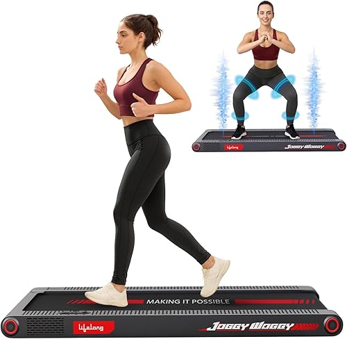 Lifelong Walking Pad Treadmill for Home| 4 HP Peak Motorised Treadmill with Vibration Plate | 3-in-1 Function with Walking, Jogging & 4 Vibration Massage Modes| LED Display | Supports 120kg — 80% Off on Amazon