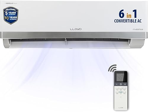 Lloyd 1.5 Ton 3 Star Inverter Split AC (6 in 1 Convertible, Cools Up To 52°C, Clean Filter Indication, Smart 4 Way Swing, White with Silver Deco Strip, GLS18I3KOESR) — 43% Off on Amazon