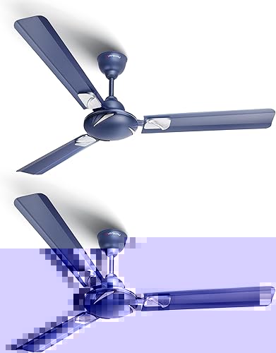 LONGWAY Creta P2 1200 mm/48 inch Ultra High Speed 3 Blade Anti-Dust Decorative Star Rated Ceiling Fan 2 Years Warranty 2 Years Warranty (Silver Blue, Pack of 2) — 56% Off on Amazon